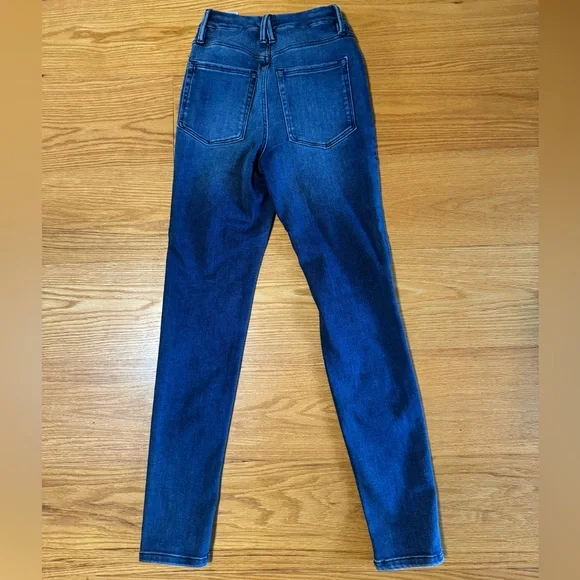 Good American Always Fits Good Dark Blue Skinny Jeans. Brand New. Size 00-4 - Picture 2 of 5